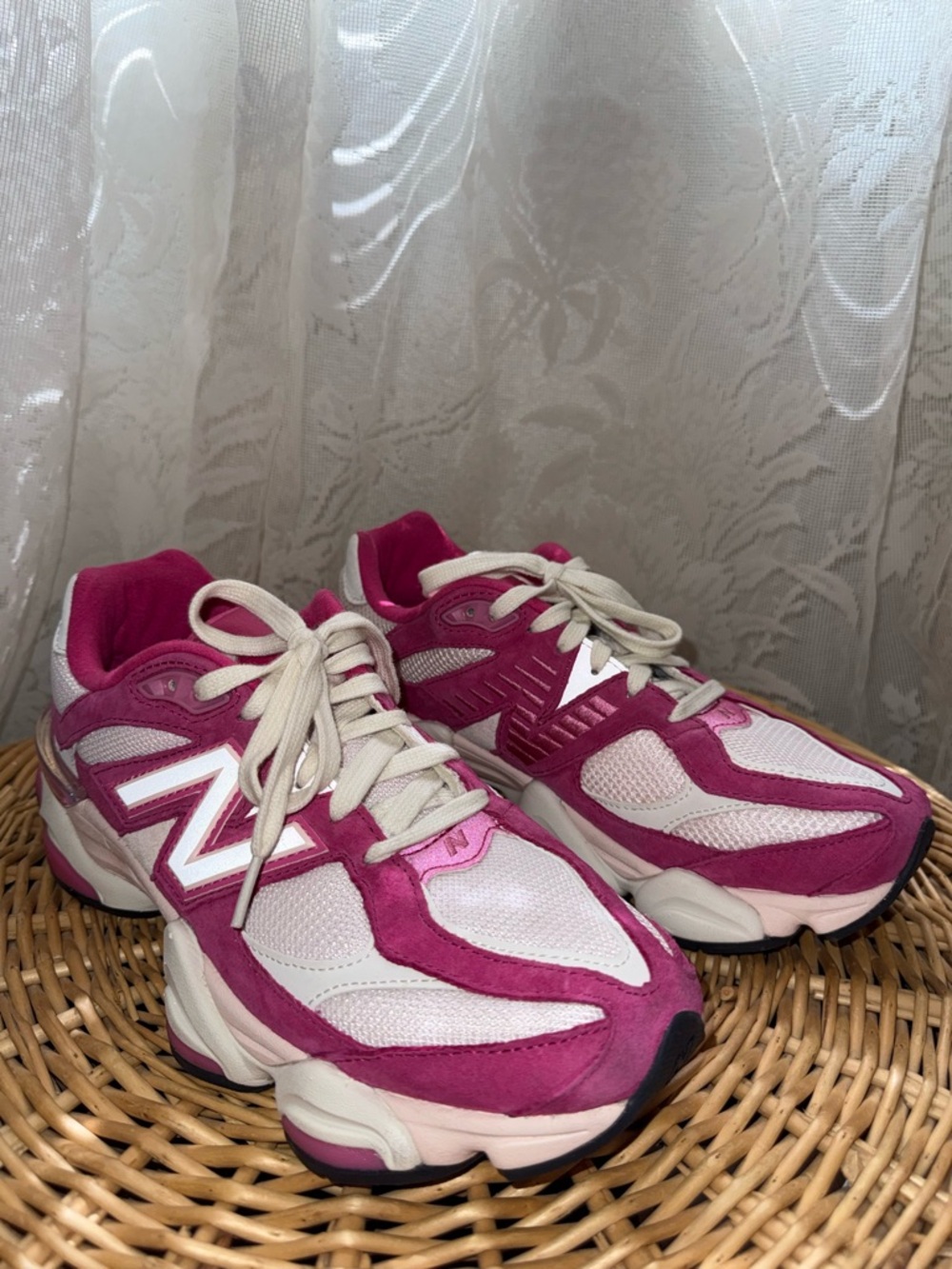 New Balance Women's/Men’s Pink and White 9060s Sneakers